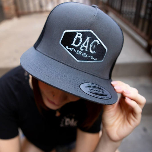 BAC Patch Logo Black Mesh Back Trucker Hat