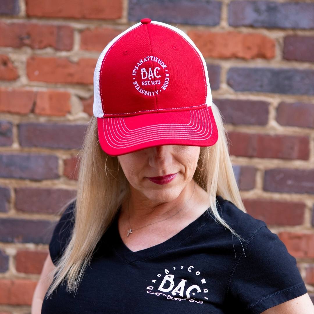 BAC Embroidered Logo Mesh Back Trucker Hat