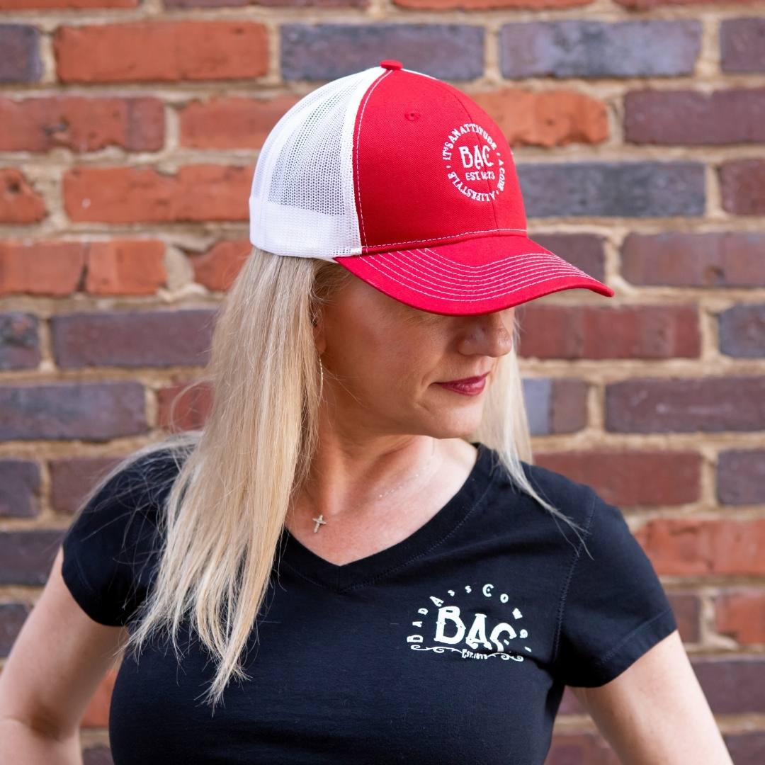 BAC Embroidered Logo Mesh Back Trucker Hat