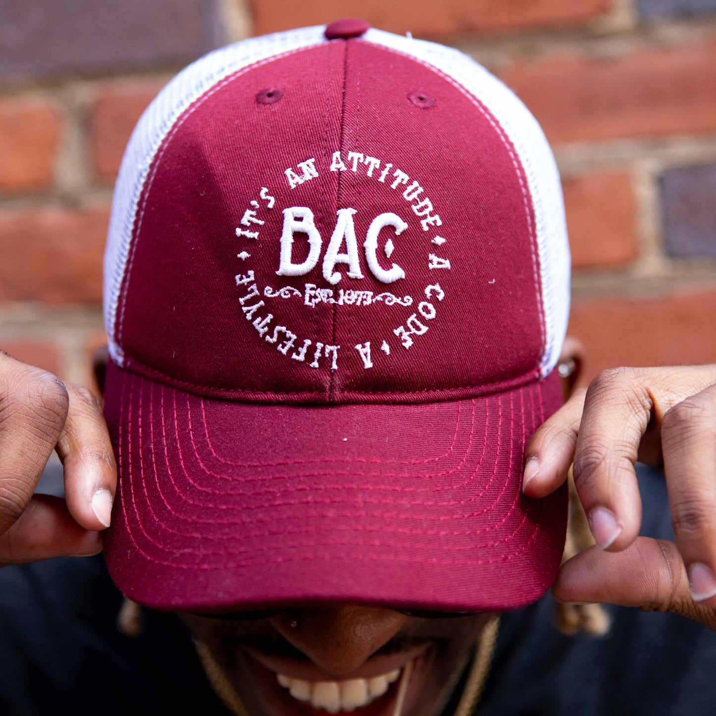 BadAssCowboy Embroidered Logo Mesh Back Trucker Hat